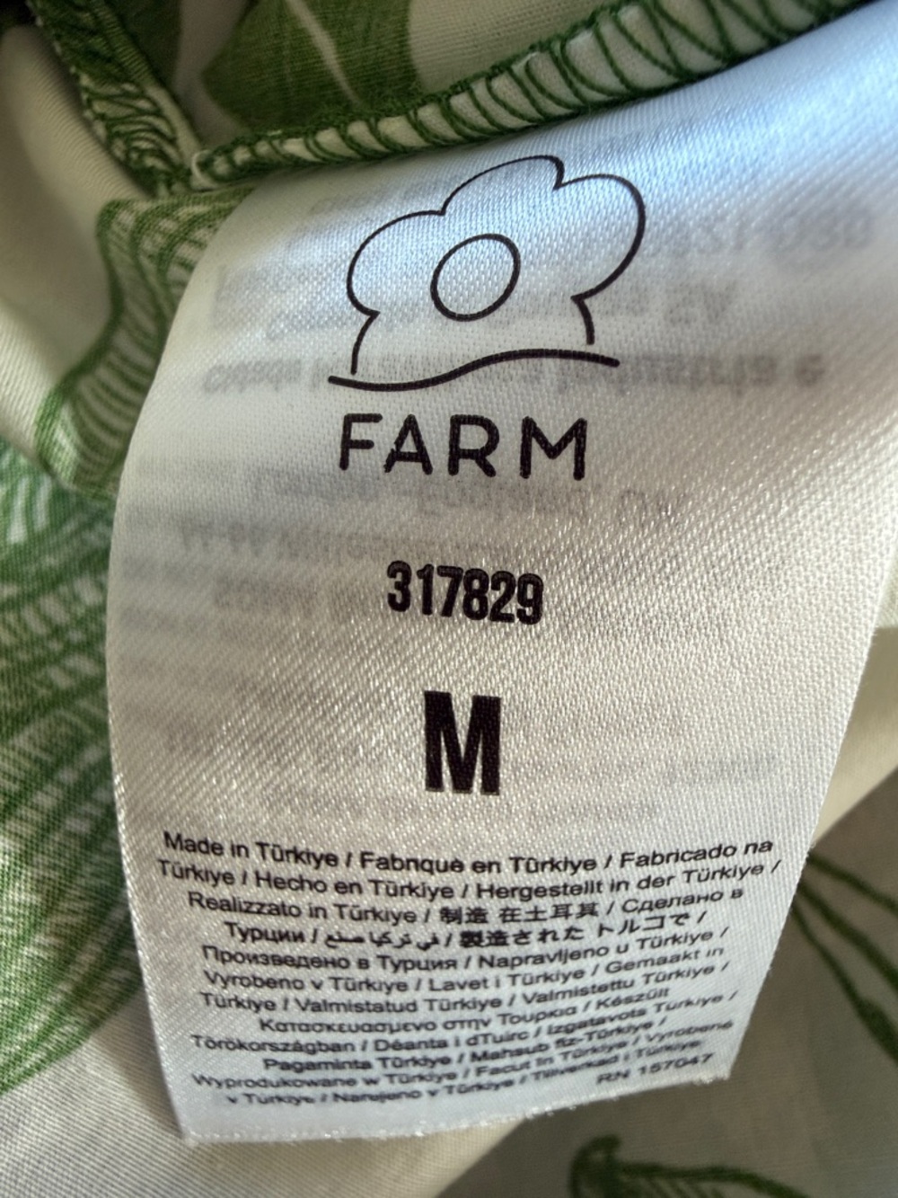 FARM Rio Green and White Botanical Maxi Dress - Picture 8 of 9